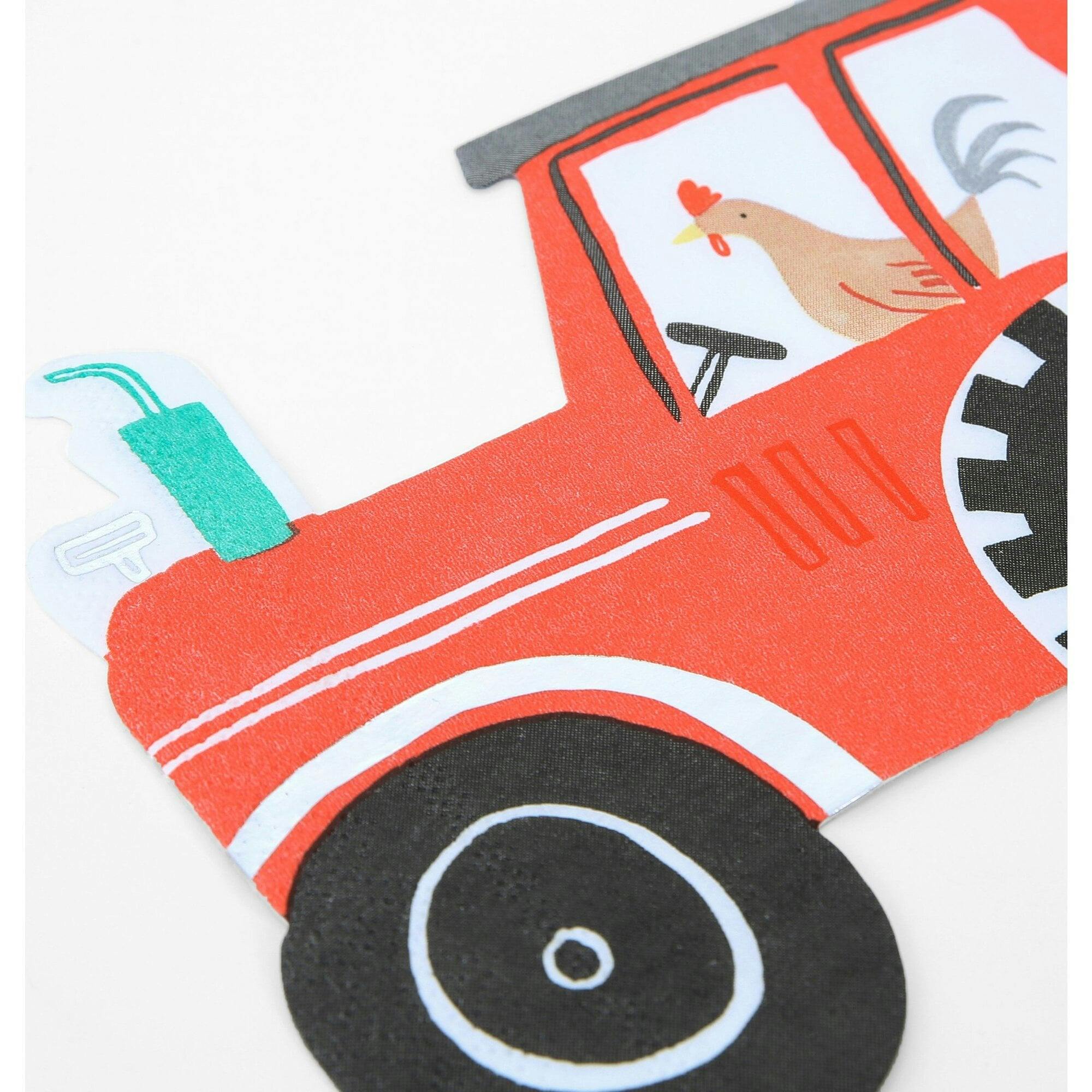 On the Farm Tractor Napkins