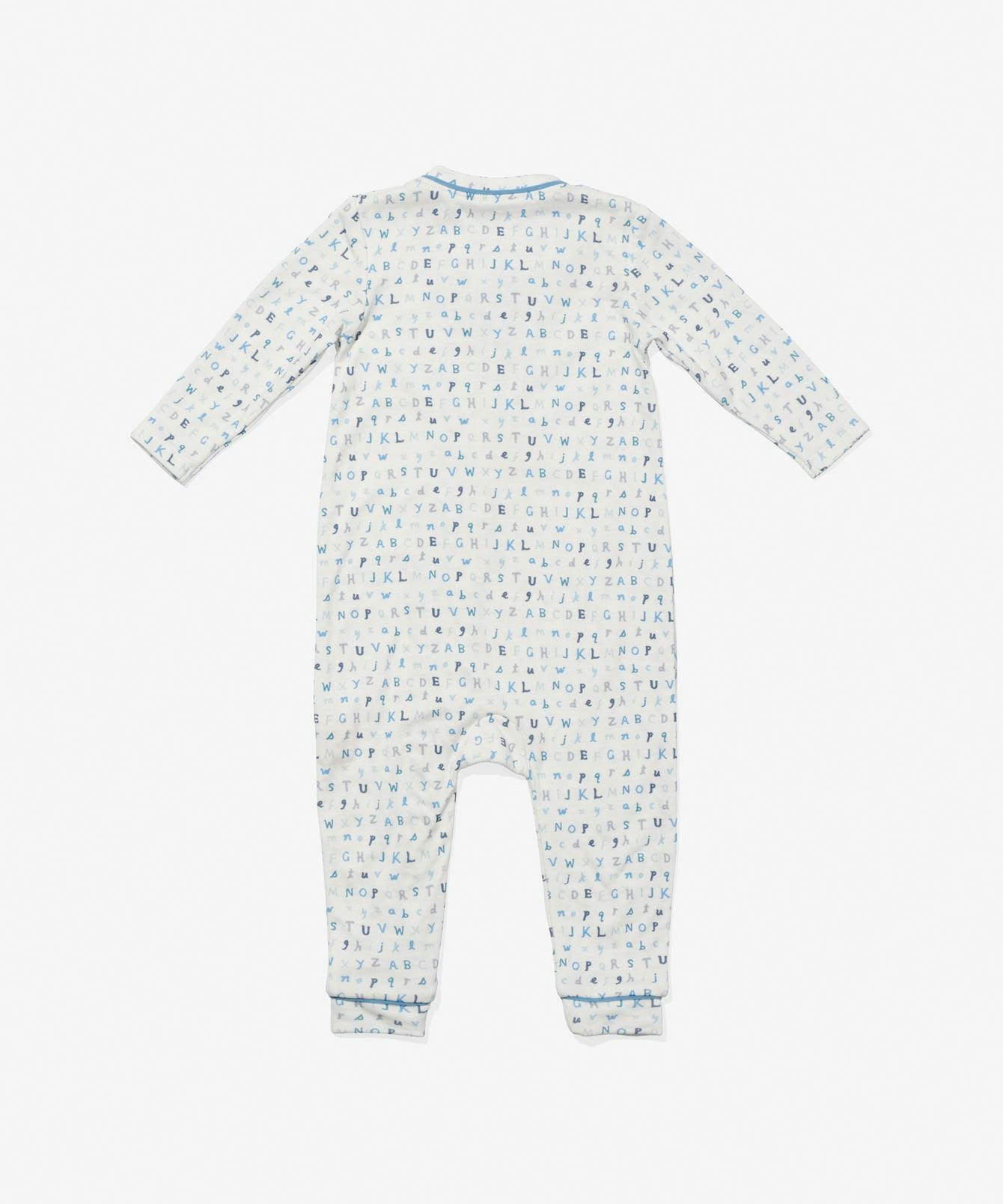 Ziggy Zip Romper, Blue ABC's