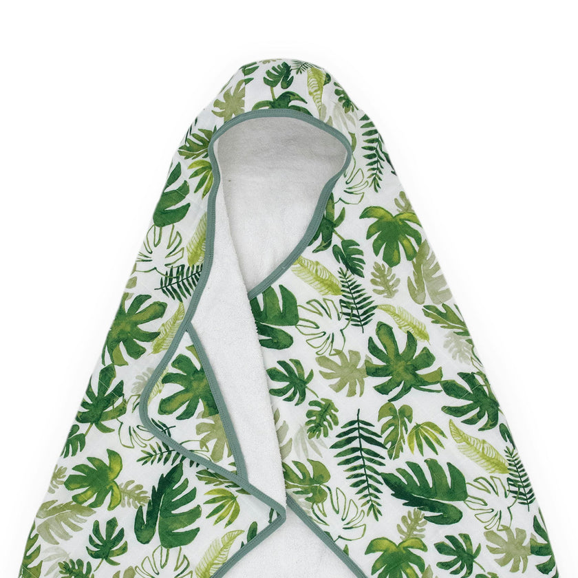Toddler Hooded Towel - Tropical Leaf