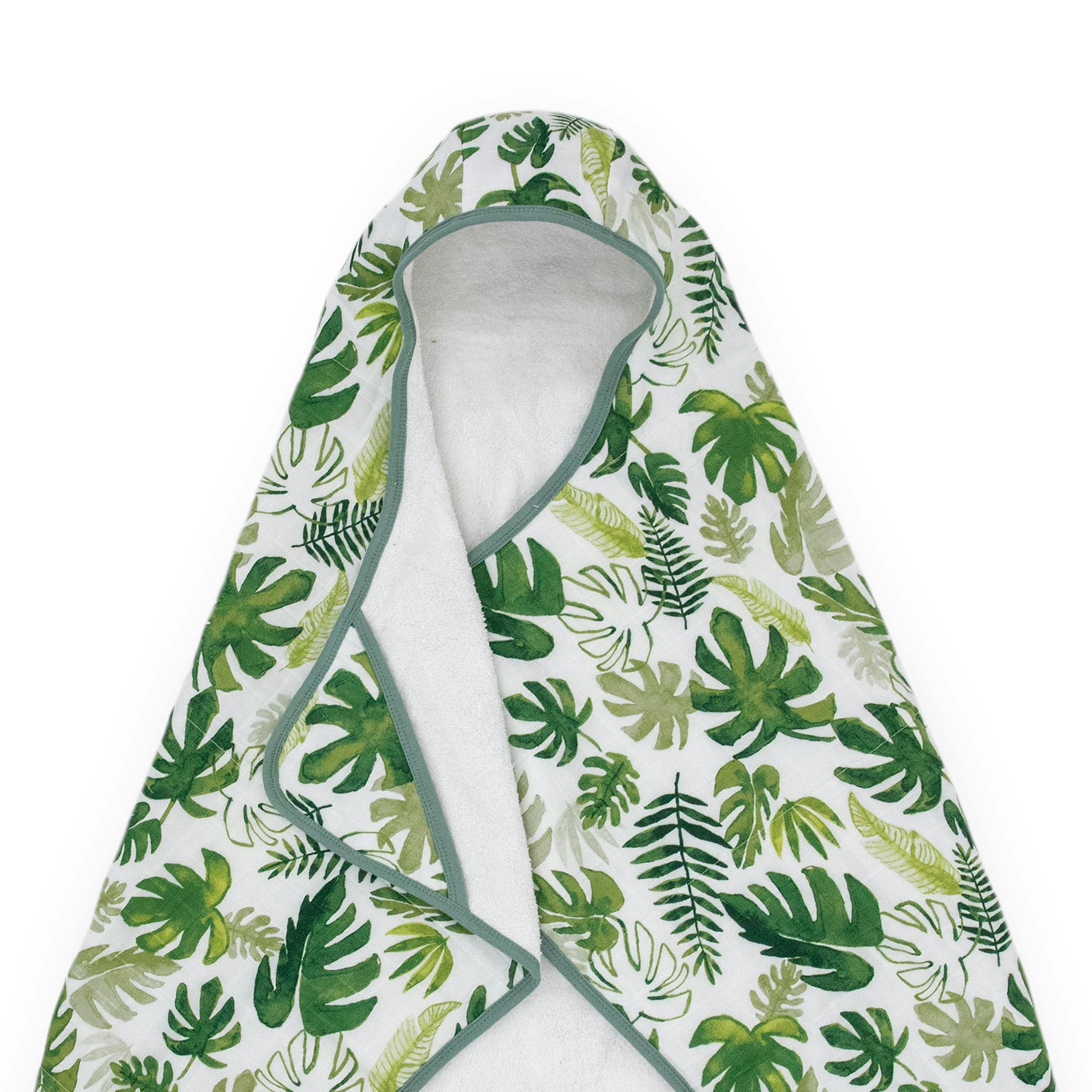 Toddler Hooded Towel - Tropical Leaf
