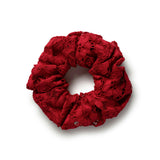 Halo Luxe Evelina Lace Scrunchie - Red