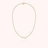 Women's Personalized Rope Chain Necklace, Yellow Gold-Filled