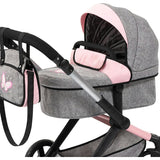 Bayer Design Dolls: Pram Xeo - Grey & Pink