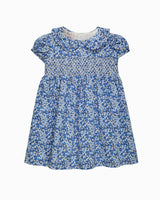Baby Smocked Dress in Blue Mitsi Valeria