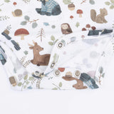Southern Woodland Animals Green - Long Sleeve Bodysuit