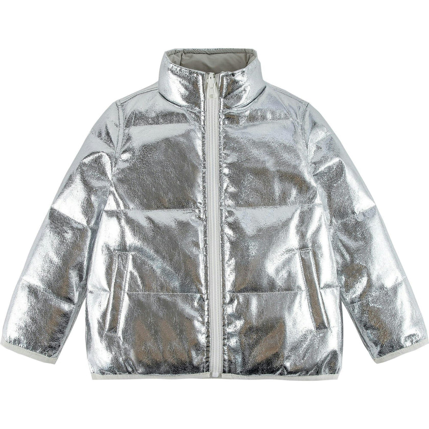 Jo High Neck Puffer 2-Pocket Zipper Down Jacket
