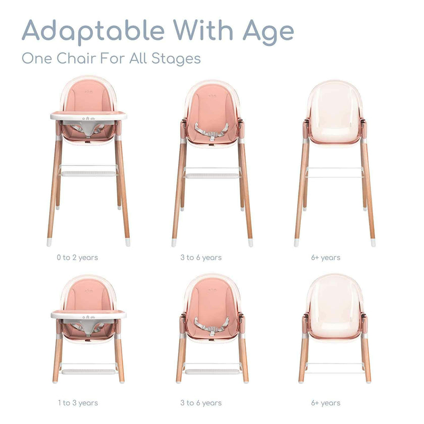 Children of Design 6 in 1 Classic High Chair with Cushion