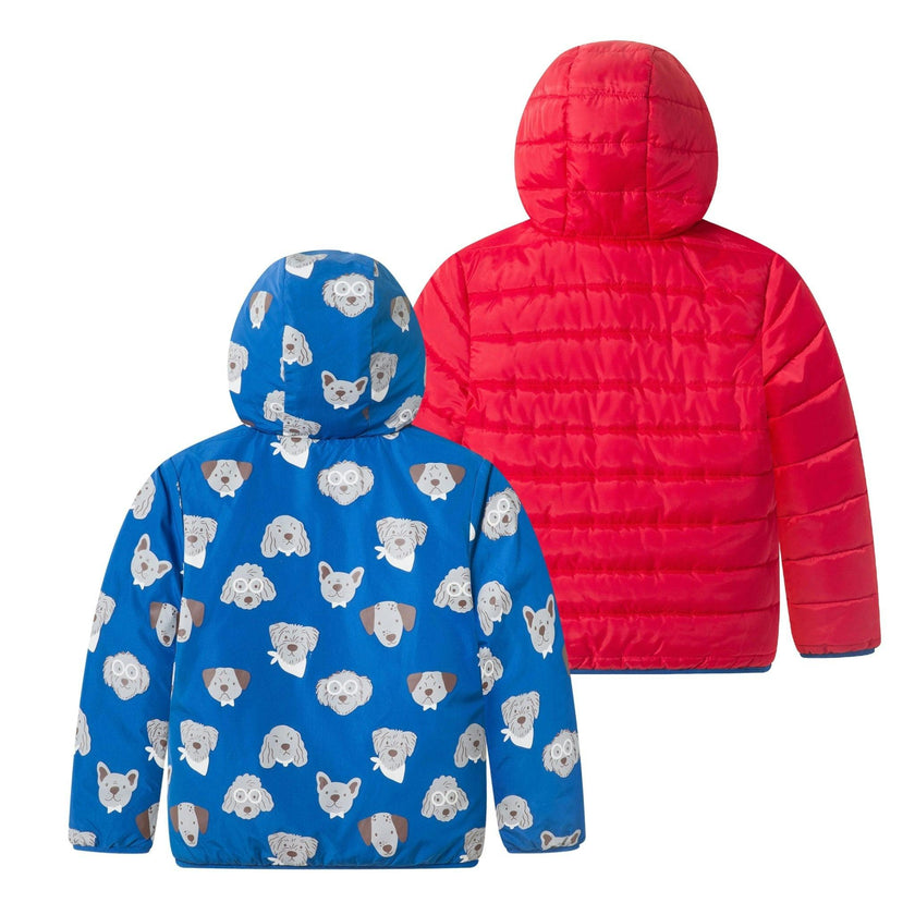 Reversible Color-Changing Puffer Jacket | Dog Print