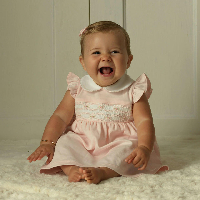 Pima Flutter Smocked Dress