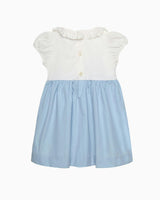 Baby Willow Rose Hand Smocked Dress in Cornflower
