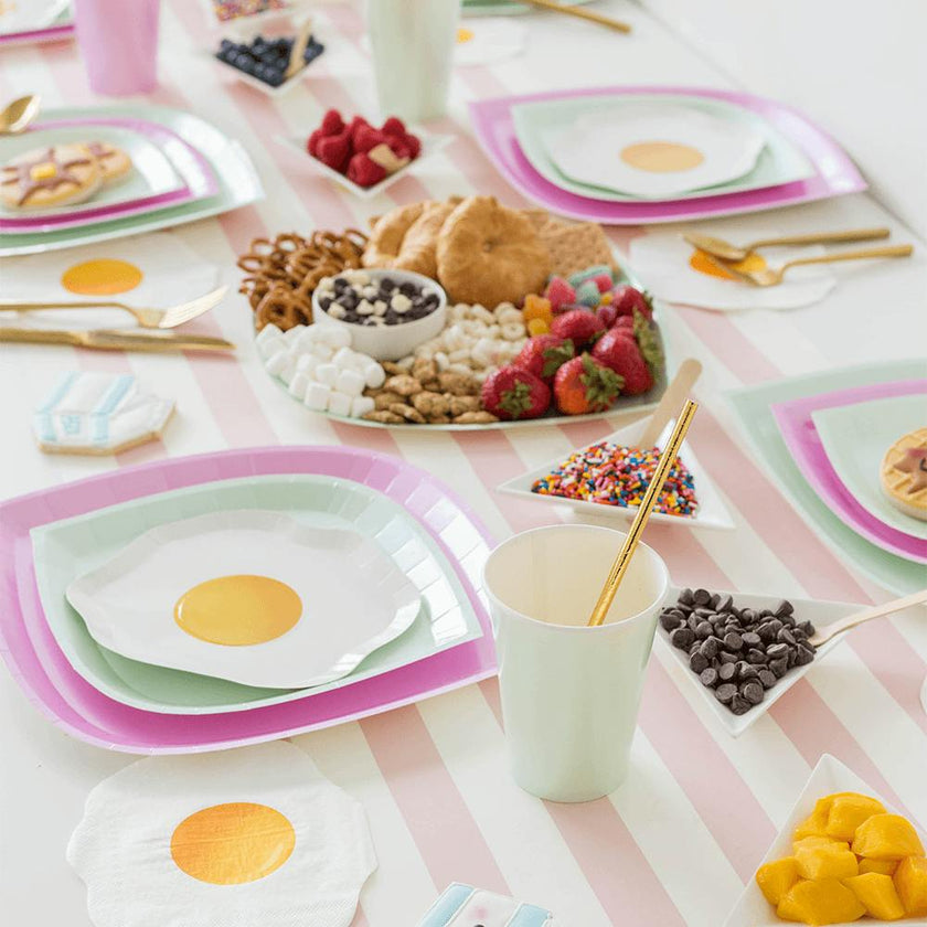 Sunny Side Up Egg Dessert Plates
