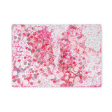 Packed Party Work Party Confetti Multi-Use Desk Mat - 13x18 Inch Clear Vinyl Pink Confetti Desk Mat with Gold Foil Detail for Desks and Keyboards