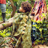 T Rex Green Cape (Sz 4-7 Yrs)