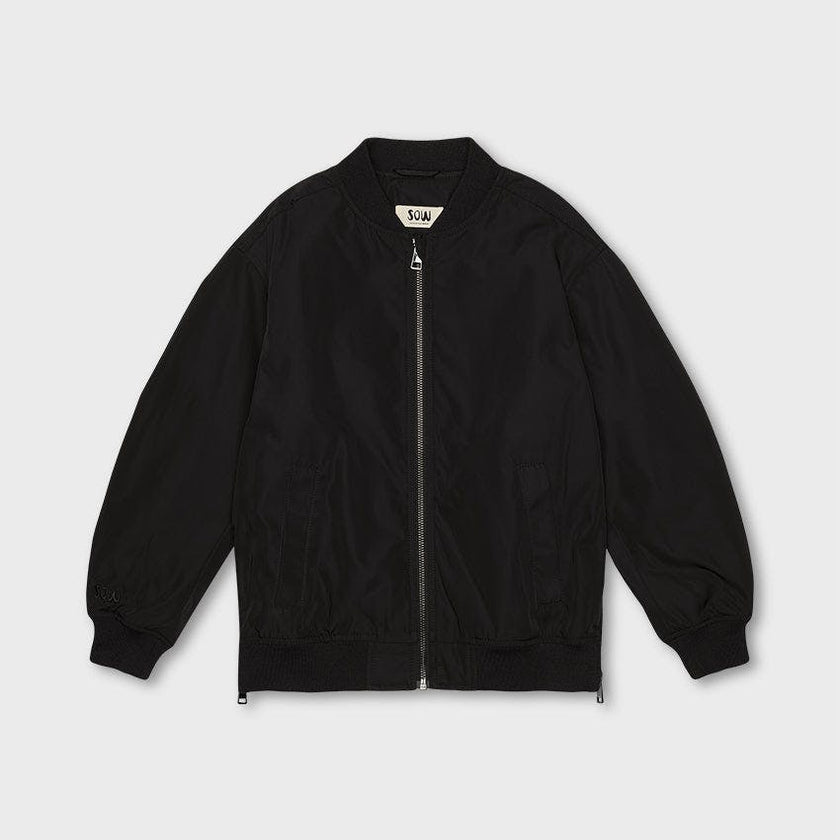 Bomber Jacket With Side Zips