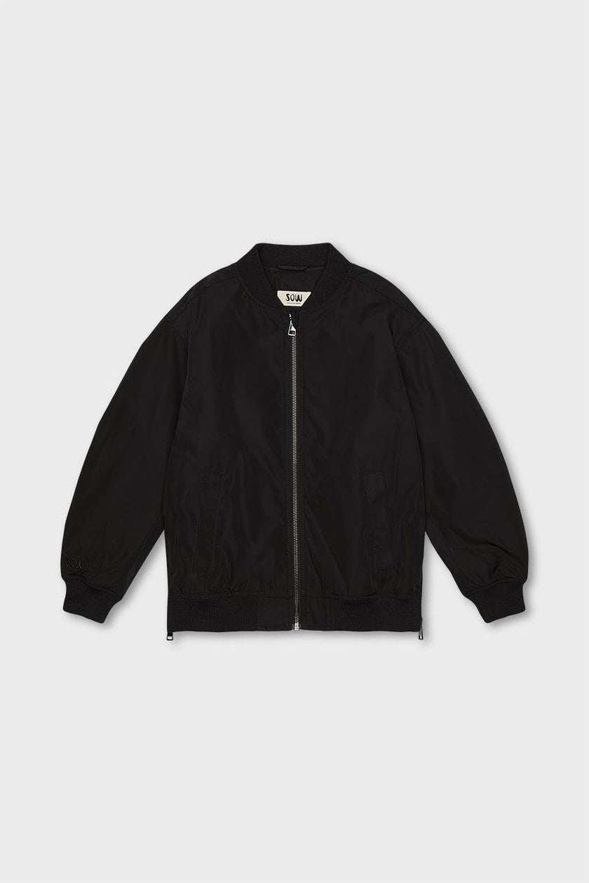 Bomber Jacket With Side Zips