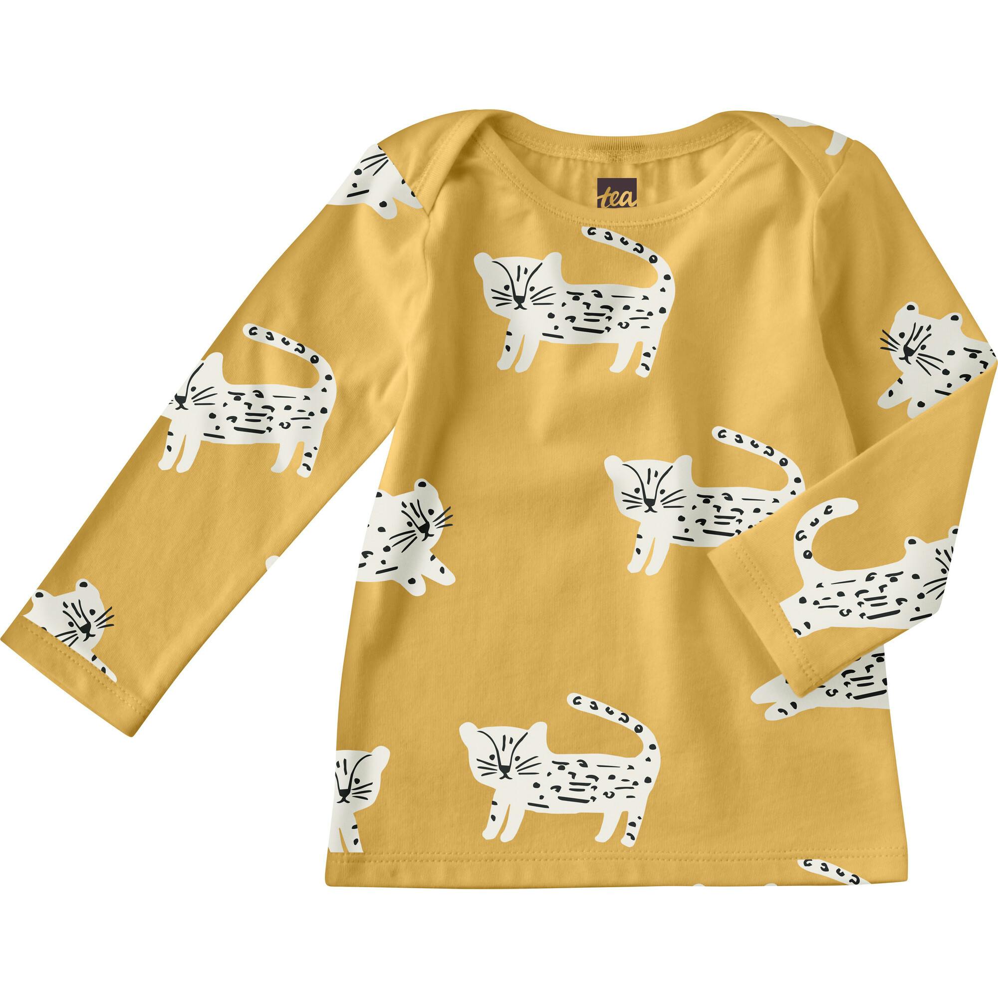 Printed Lap Shoulder Top Set, Yellow
