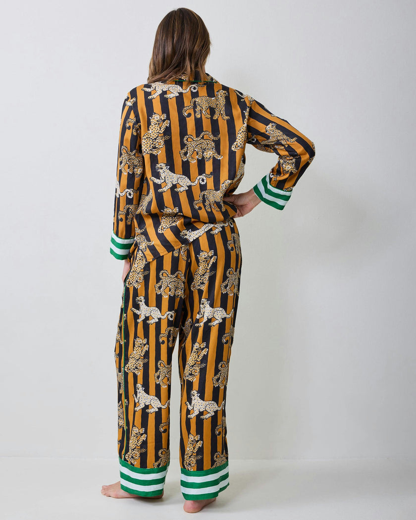 Leopard Stripes - Eco Satin Soho Set - Butterscotch