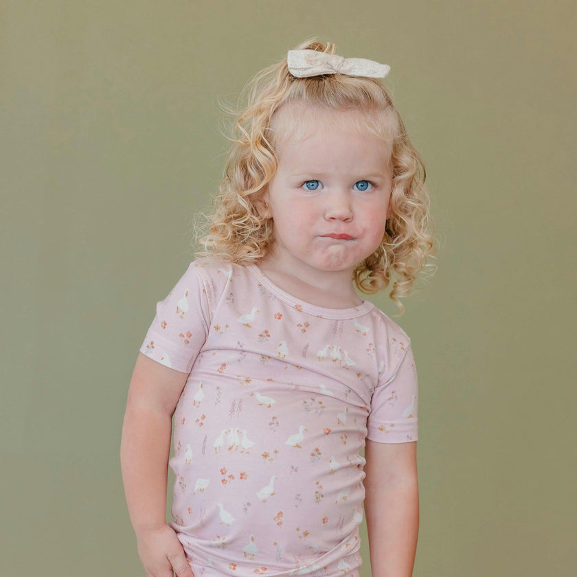 2pc Short Sleeve Pajamas with Pants - Gigi