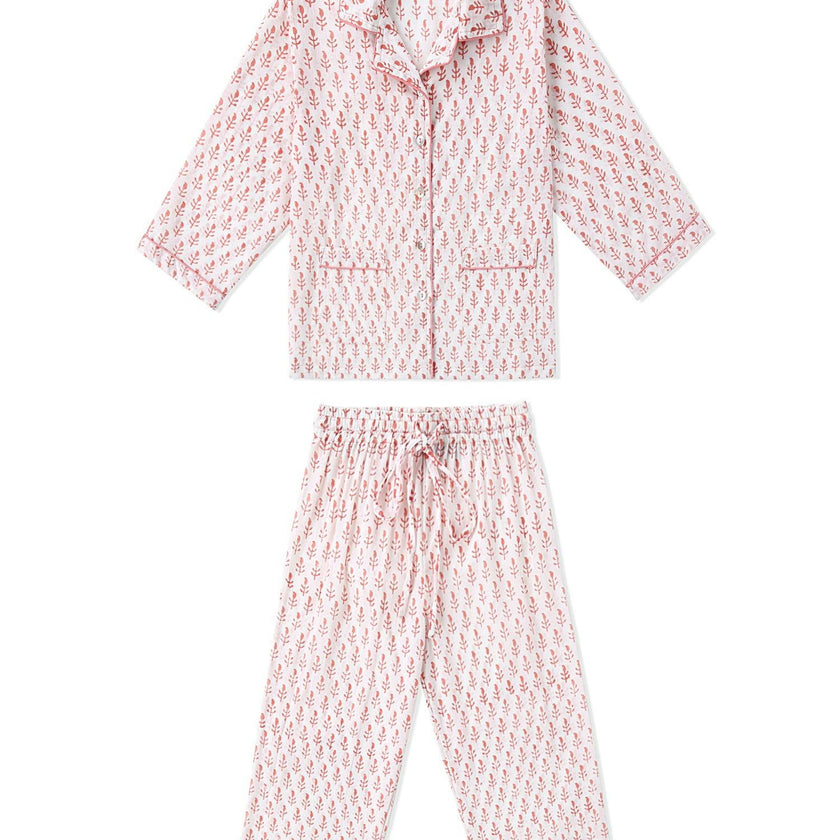 Block-Printed Women's Loungewear Gift Set