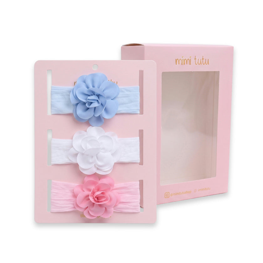 Multicolor Floral Elastic Headband Set