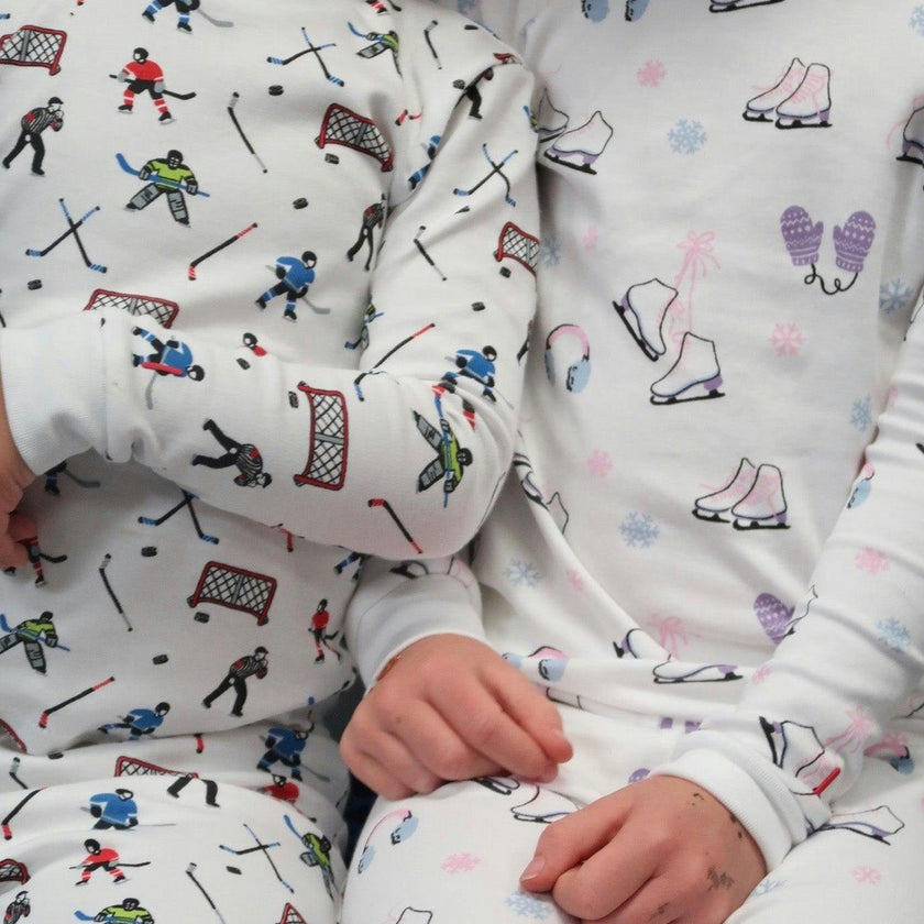 The Organic Long Sleeve Pajama Set [Figure Skating]