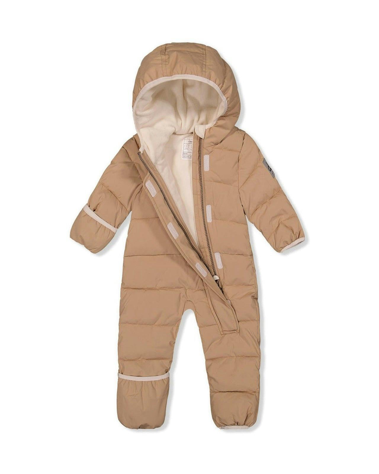 Baby Cloud One Piece Snowsuit Adapted For Car Seats Beige
