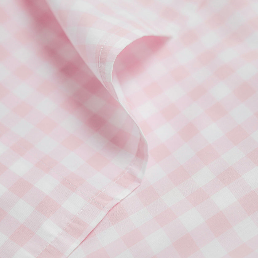 Luxe Premium Percale Duvet Set in Pink Gingham