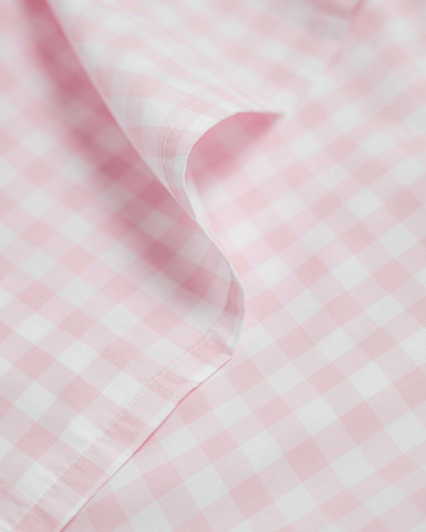 Luxe Premium Percale Duvet Set in Pink Gingham