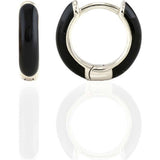 Enamel Huggie Hoop Earrings