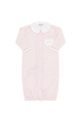 Pink Herringbone Embroidered Converter Gown