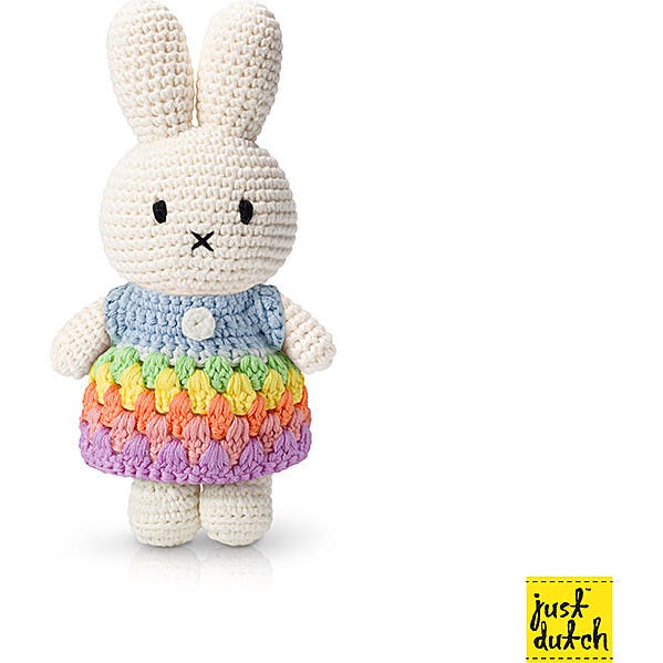 Miffy In Her Pastel Rainbow Dress Crochet Doll