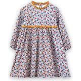 Toddler Long Sleeves Dress with Lace Trim