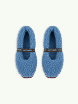 women's merino wool slippers - ice blue