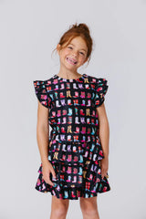 Girls Hi-Shine Ruffle Crop Top