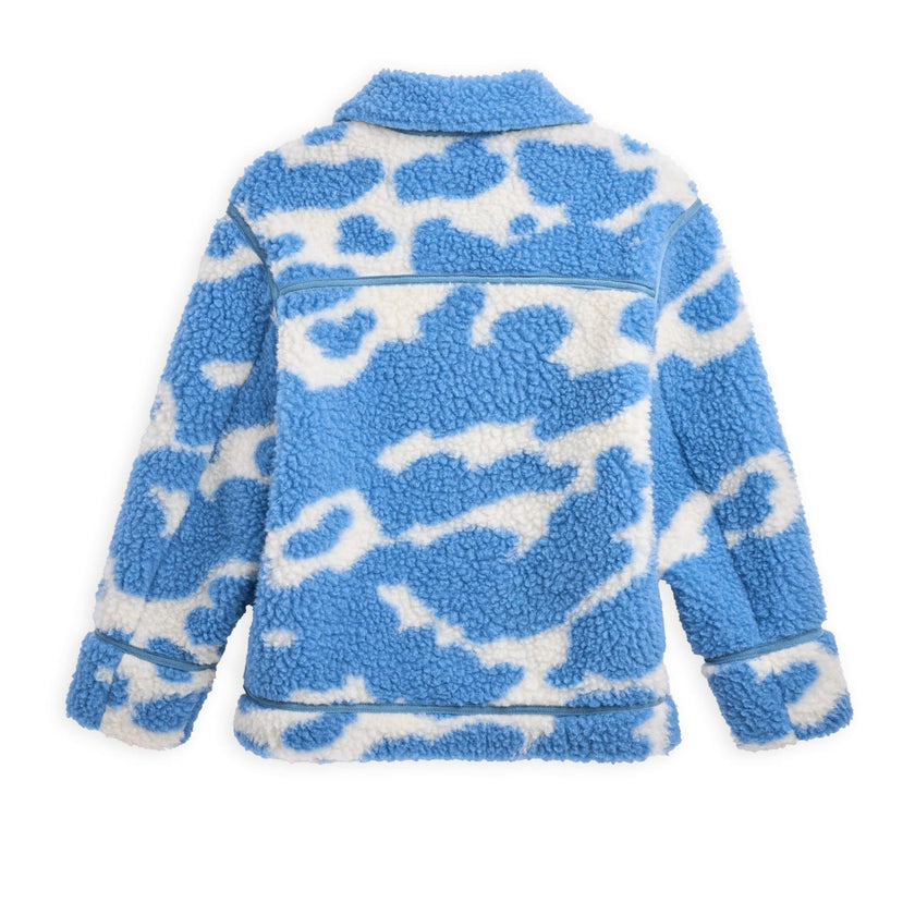adult merino wool jacket - blue cow