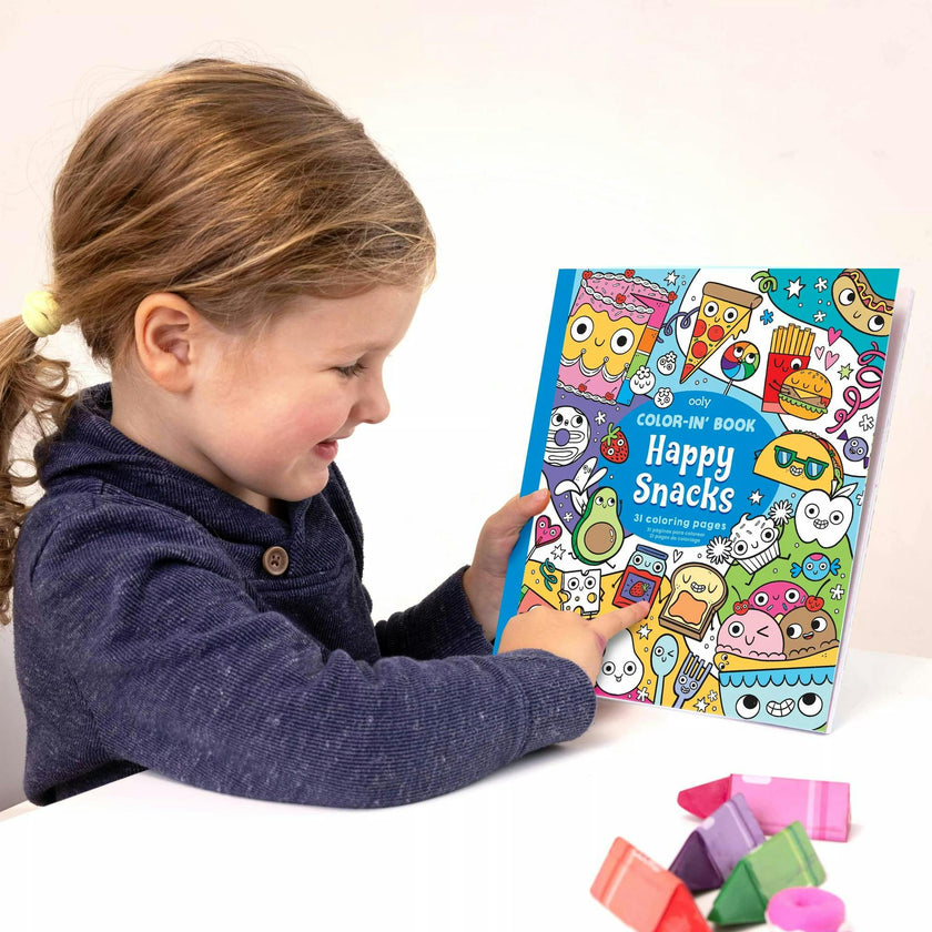 Color-in' Book Coloring Book - Happy Snacks - 31 Pages