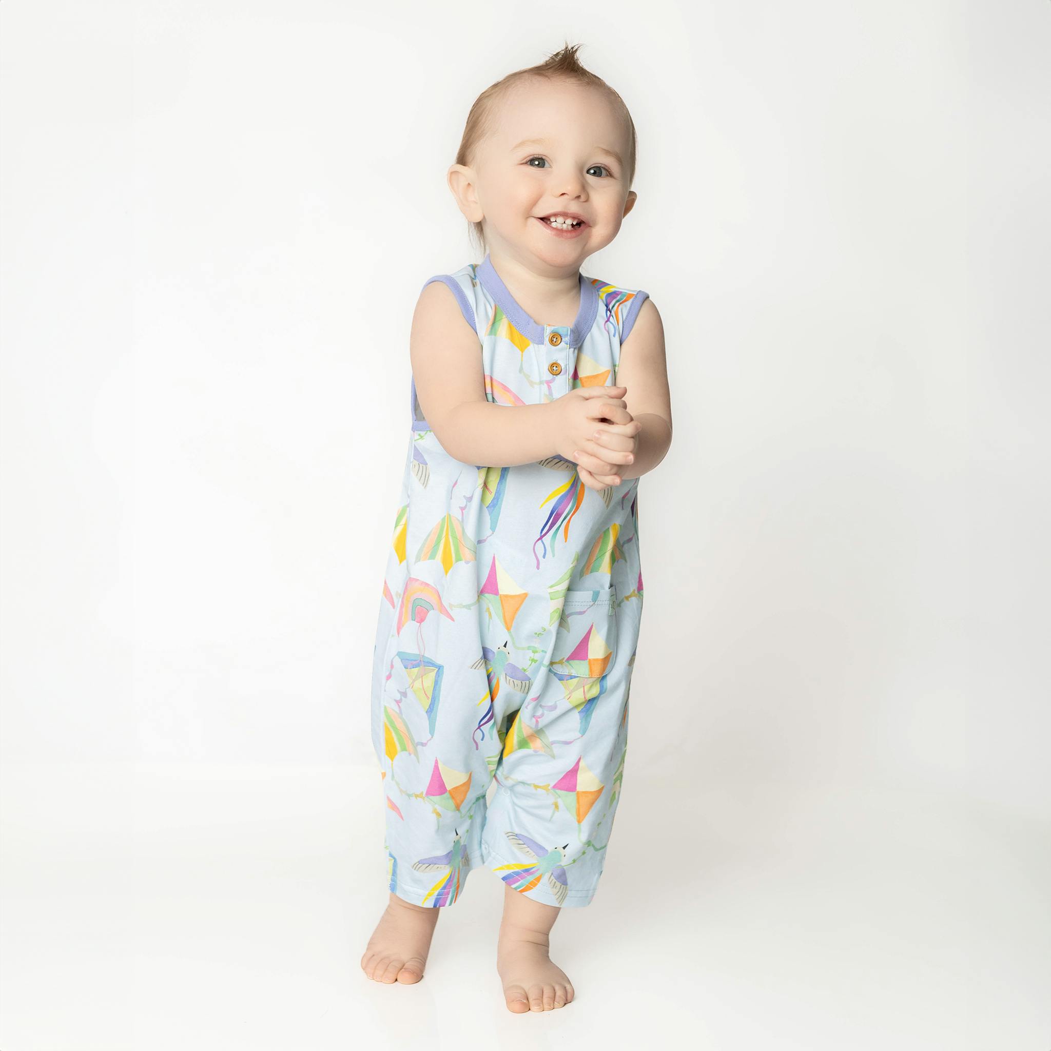 Cleo baby romper shorts | Flying Kites