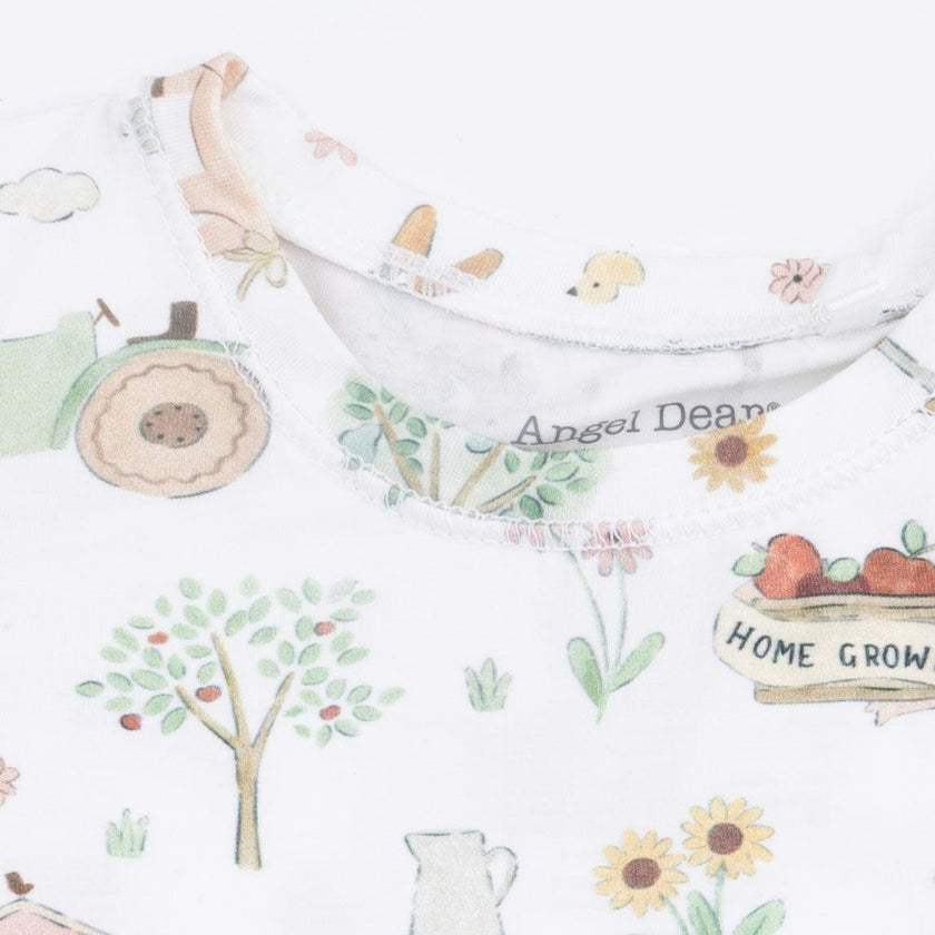 Cute Farm Animals Pink - Short Sleeve Loungewear Set