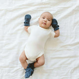 STAY ON MITTS | MIDNIGHT — Bamboo Organic Cotton Blend, 0–6M