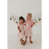 Girl's Drop-Waist Peplum Dress