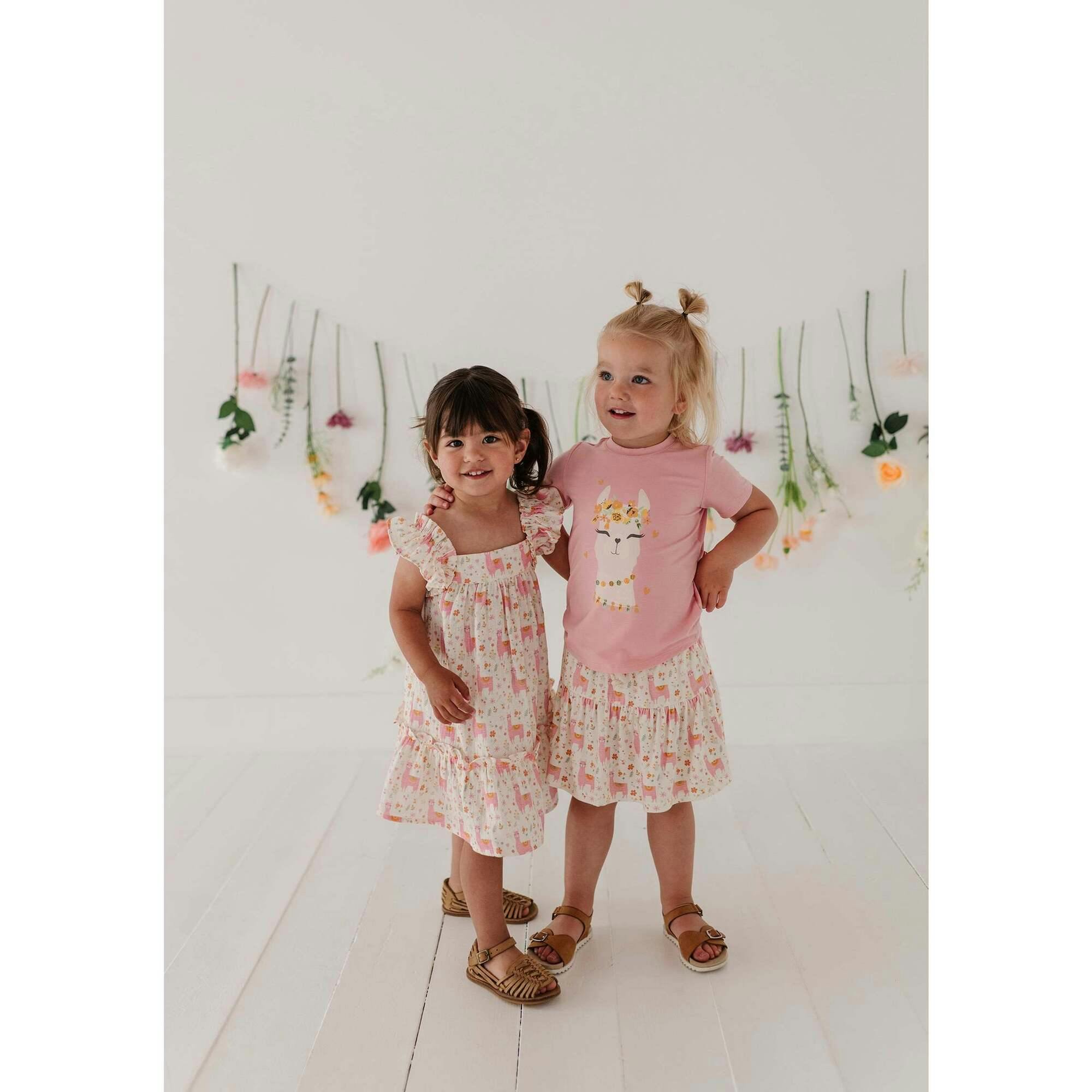 Girl's Drop-Waist Peplum Dress
