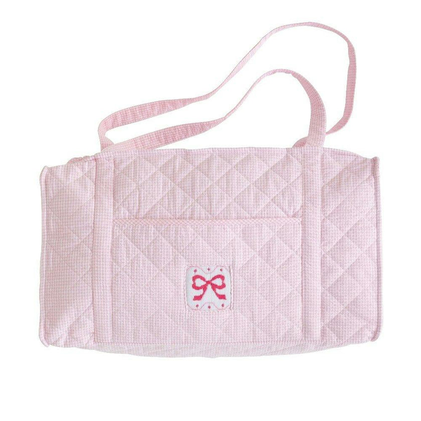Quilted Luggage - Pink Bow