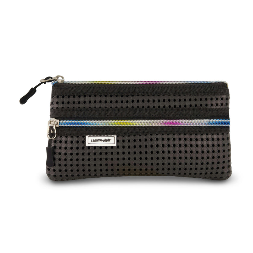 Flat Pencil Pouch Rainbow Pink
