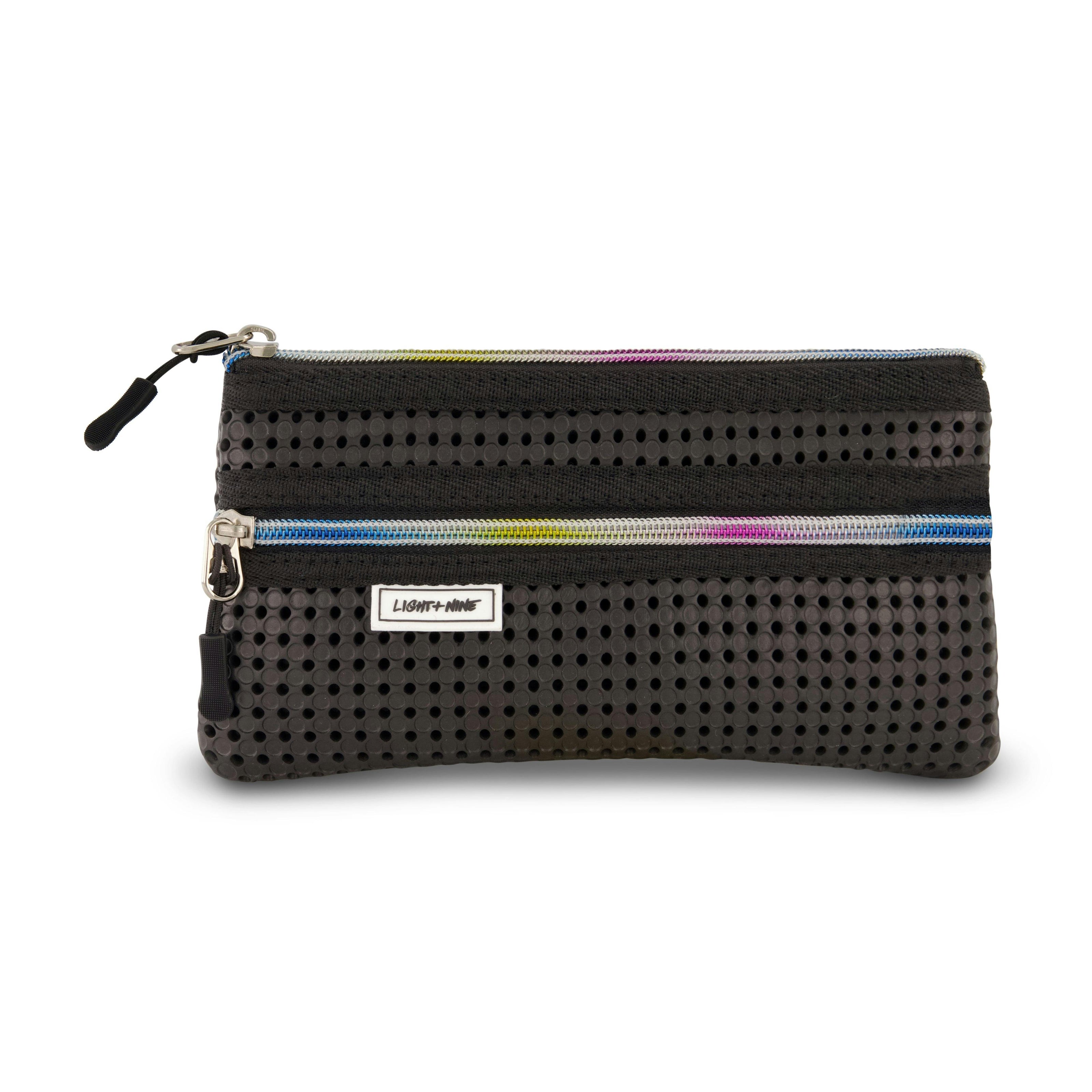 Flat Pencil Pouch Rainbow Pink