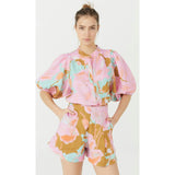 Frida Linen Shorts - Aquarela