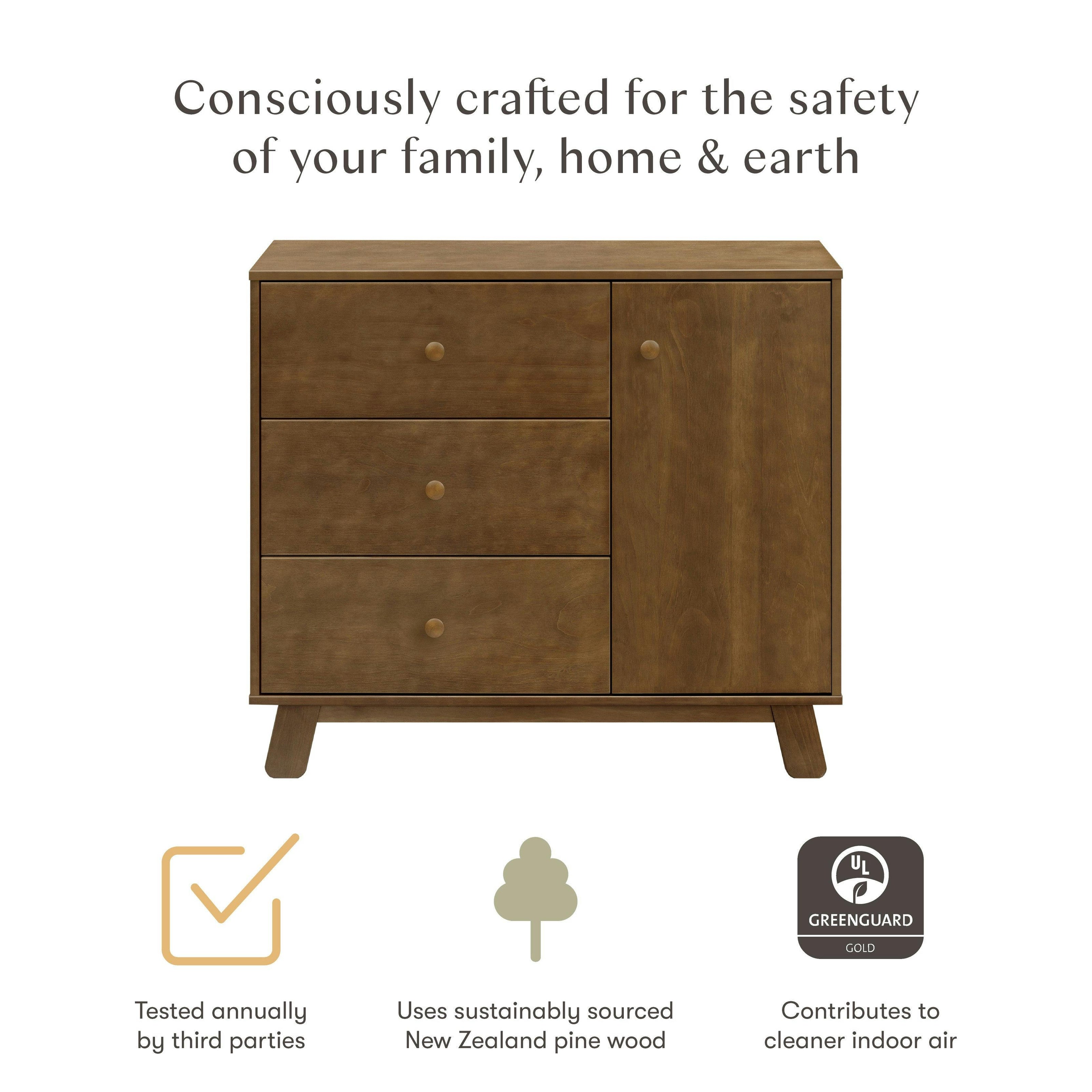 Babyletto Hudson Modern 3-Drawer Compact Dresser (40