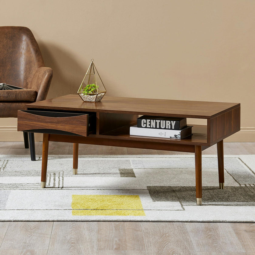 Dawson Modern Wooden Coffee Table with Storage