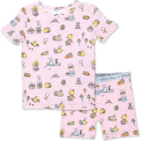 Easter Pink Kids Bamboo Short Set