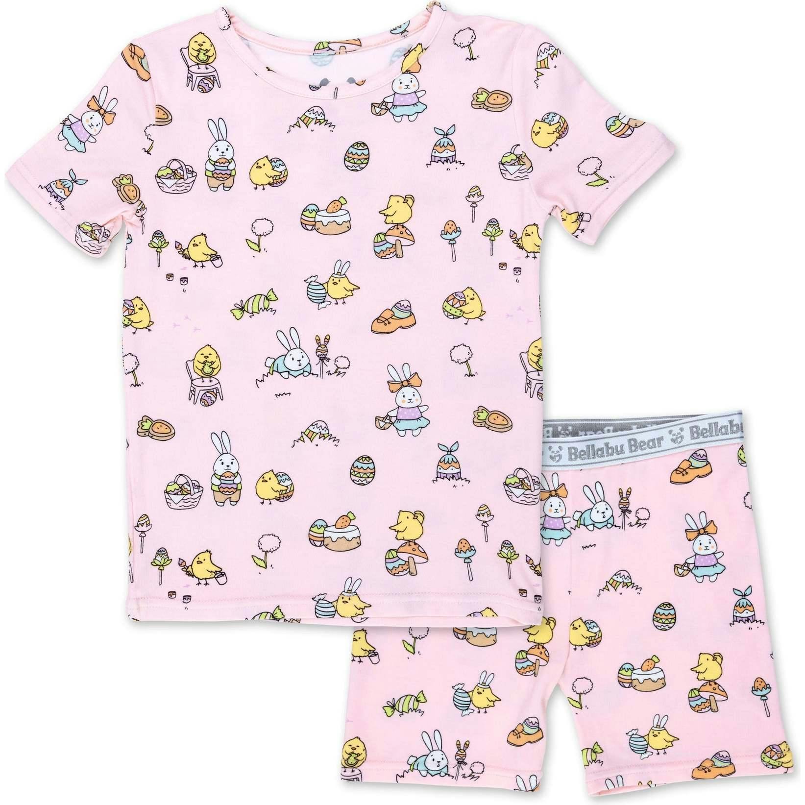 Easter Pink Kids Bamboo Short Set