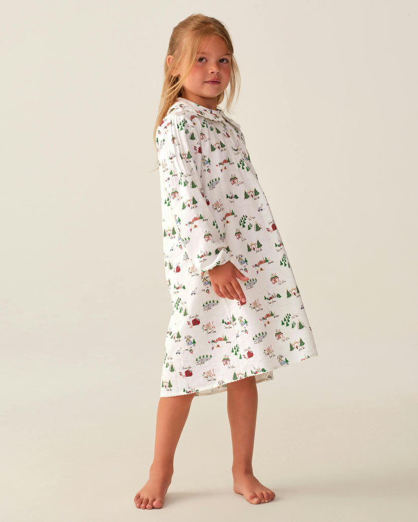 Girl's Twill Lola Nightgown in North Pole Chronicles